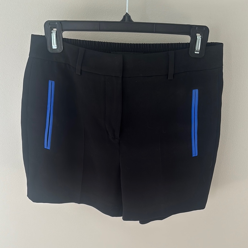 Alexander Wang Black Dress Shorts with Blue pockets 2